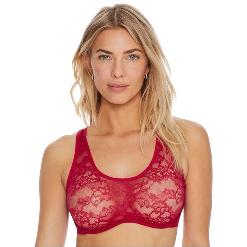 Le Mystere Merlot Stretch Lace Unlined Bra